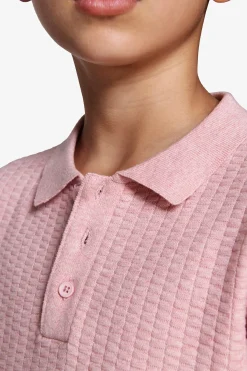 KIDS Pink piqué knit polo