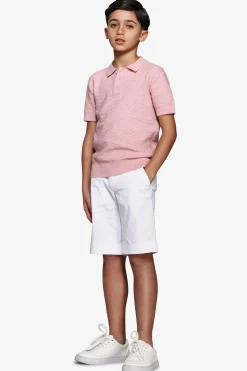 KIDS Pink piqué knit polo