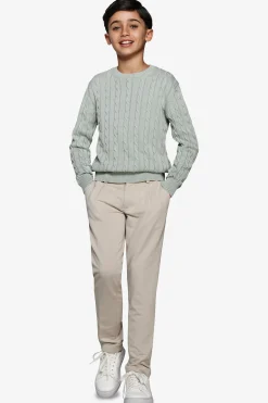 KIDS Sage braided crewneck sweater