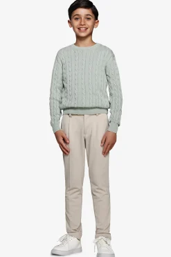 KIDS Sage braided crewneck sweater