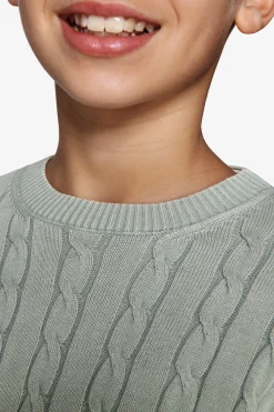 KIDS Sage braided crewneck sweater