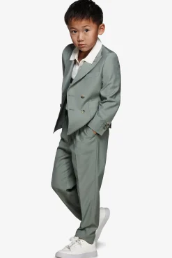 KIDS Sage double-breasted twill blazer