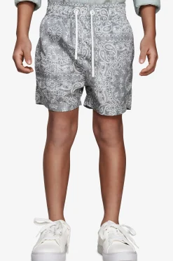 KIDS Sage floral print swim trunks