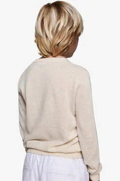 KIDS Sand woven crewneck sweater