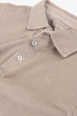 KIDS Taupe piqué polo shirt