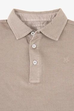 KIDS Taupe piqué polo shirt