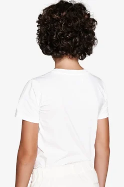 KIDS white basic t-shirt with pocket