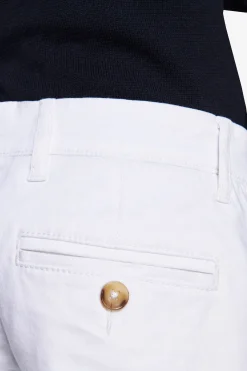 KIDS White cotton basic chino bermuda shorts