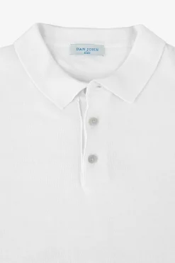 KIDS White knit polo