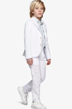KIDS White linen blend blazer