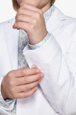 KIDS White linen blend blazer