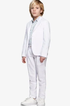 KIDS White linen blend blazer