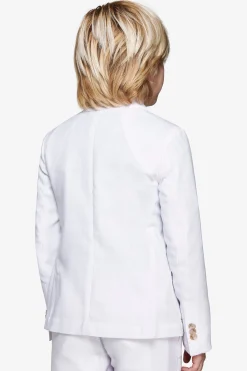 KIDS White linen blend blazer
