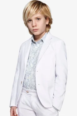 KIDS White linen blend blazer