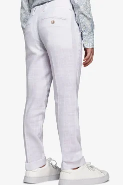 KIDS White linen blend trousers