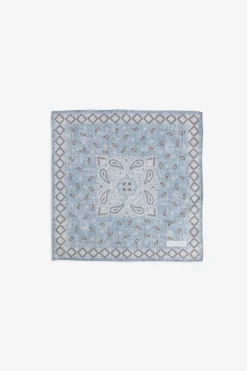 Light blue cashmere pattern pocket square