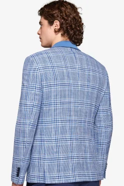 Light blue check blazer