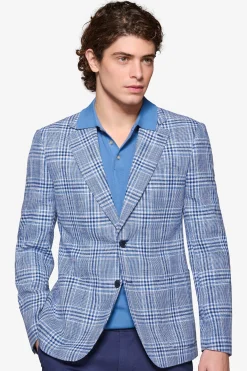 Light blue check blazer