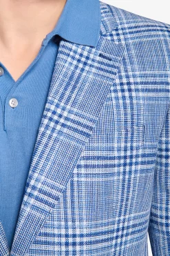 Light blue check blazer