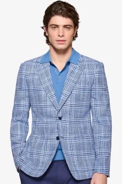 Light blue check blazer