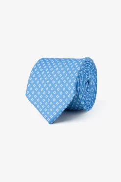 Light blue circles pattern tie