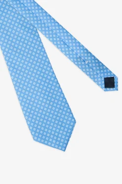 Light blue circles pattern tie