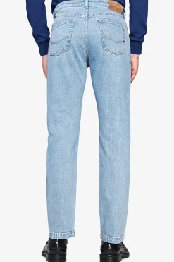 Light blue denim trousers
