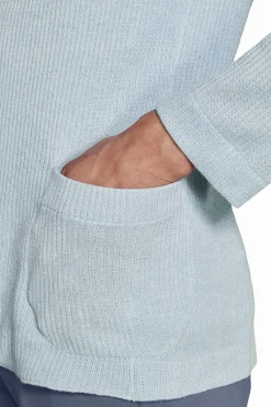 Light blue English rib knit blazer