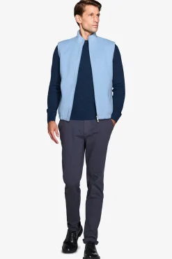 Light blue full zip down vest