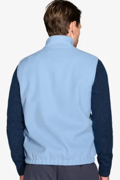 Light blue full zip down vest