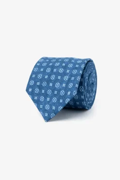 Light blue geometric pattern tie