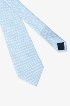 Light blue geometric pattern tie