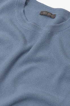 Light blue honeycomb knit t-shirt