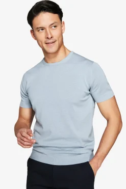 Light blue knit t-shirt