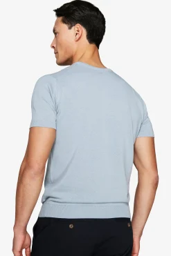 Light blue knit t-shirt