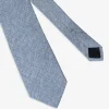 Light blue linen blend tie