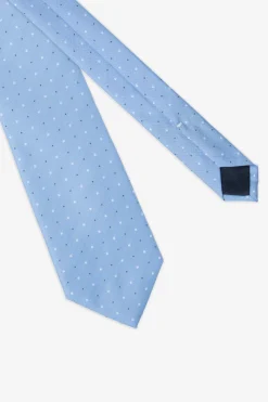 Light blue micro-dot pattern tie