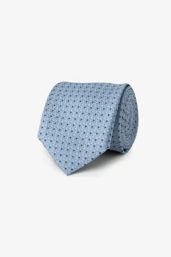 Light blue micro pattern jacquard tie