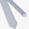 Light blue micro pattern tie