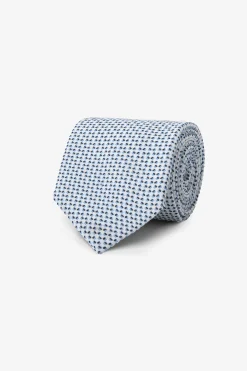 Light blue micro pattern tie