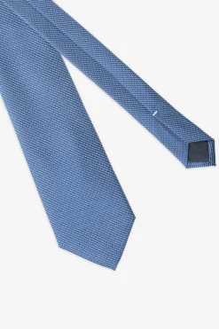 Light blue micro pattern tie