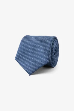 Light blue micro pattern tie