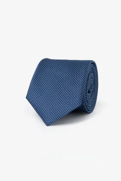 Light blue micro pattern tie