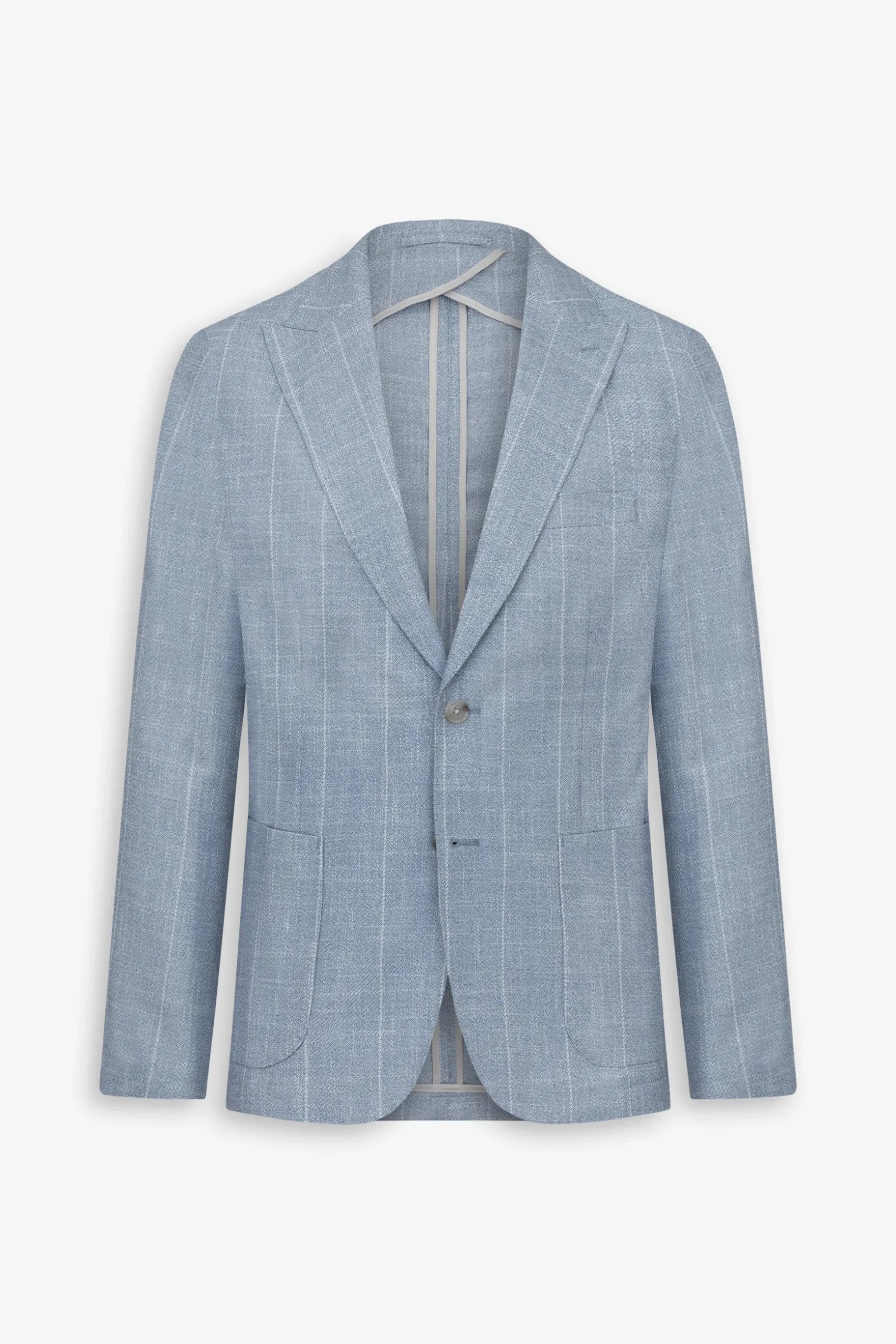 Light blue pinstripe suit blazer