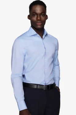 Light blue slim Oxford shirt