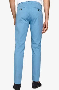 Light blue stretch cavalry chino trousers