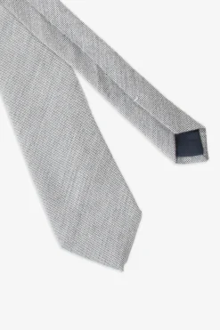 Light gray flannel effect tie