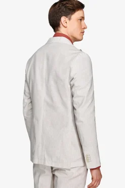 Light gray linen blend blazer