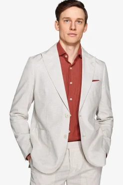 Light gray linen blend blazer