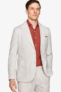 Light gray linen blend blazer